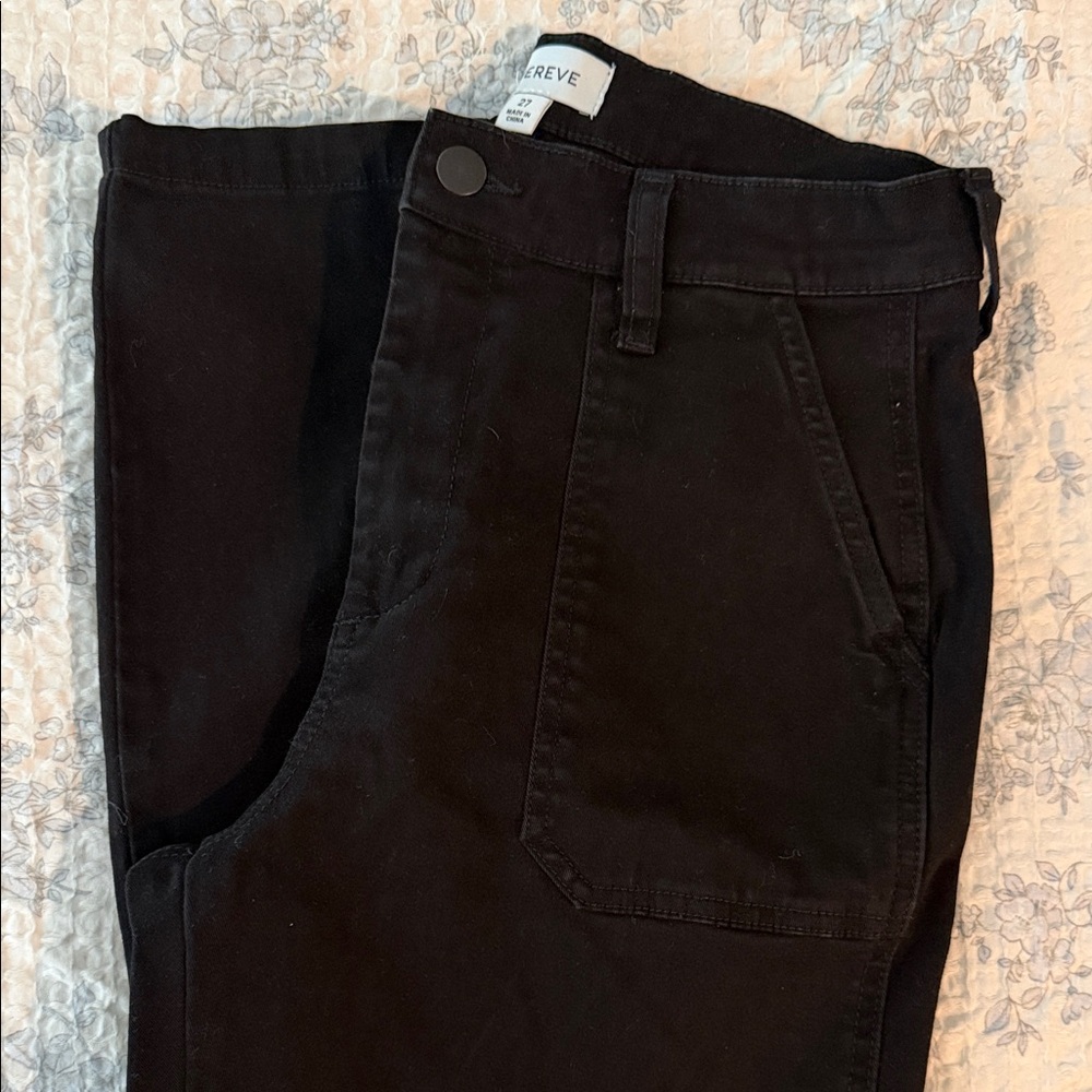 Evereve Black Buttoned Pants